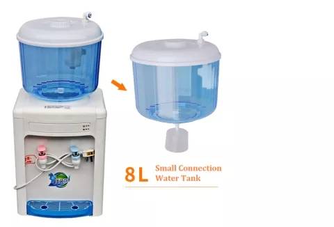 Small open top water tank in connection with water purifier