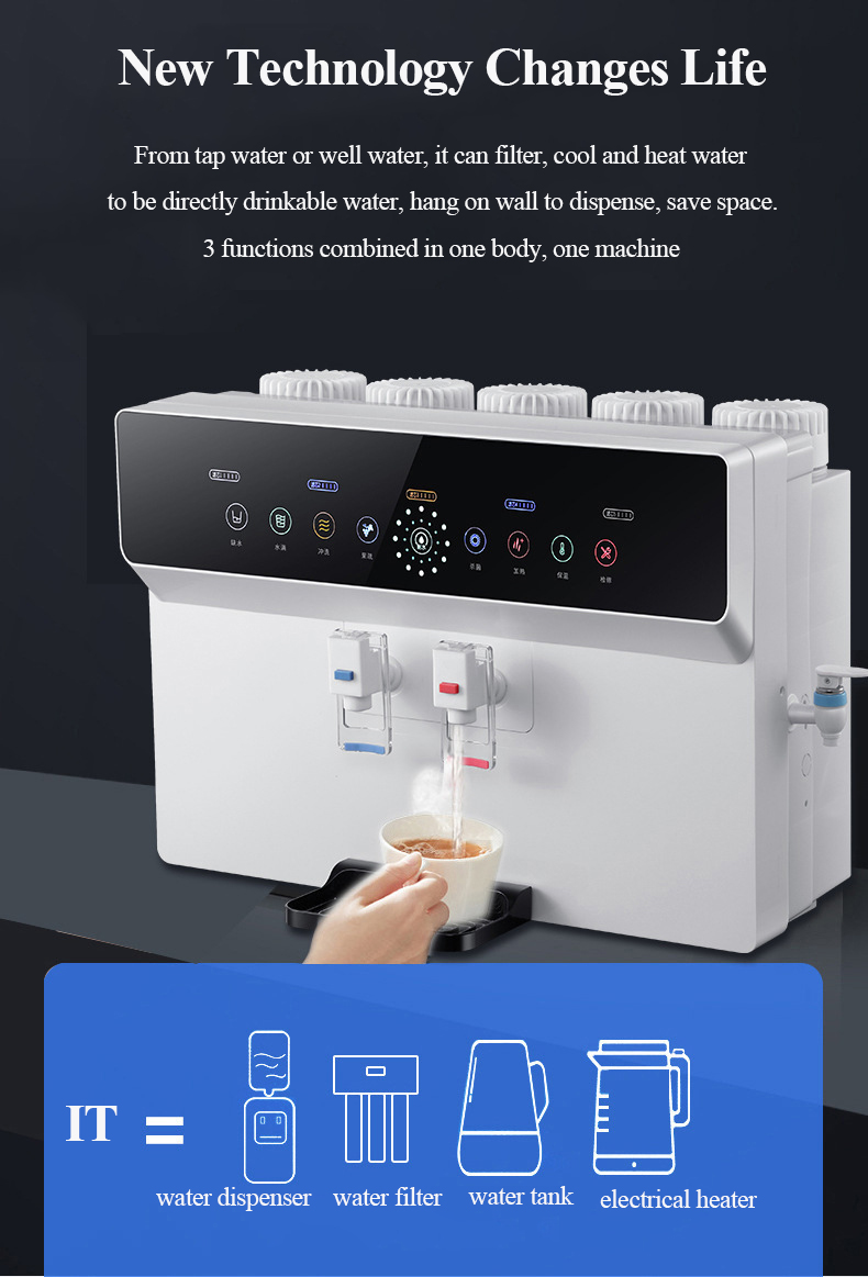 Tabletop 5-stages RO water purifier heating no cooling MTWP-T068