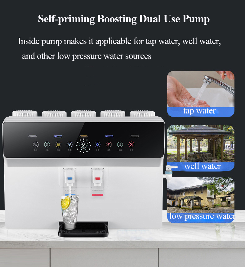 Tabletop 5-stages RO water purifier heating no cooling MTWP-T068