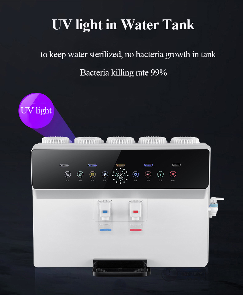 Tabletop 5-stages RO water purifier heating no cooling MTWP-T068