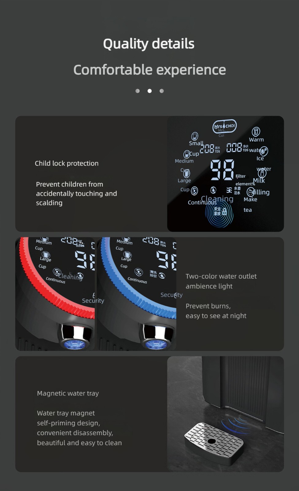 Tabletop no installation alkaline RO water purifier with heating cooling MTWP-T070 Tabletop no installation alkaline RO water purifier with heating cooling MTWP-T070