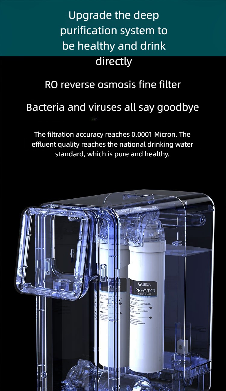 Tabletop RO water purifier dispenser hot water hydrogen generator MTWP-T075