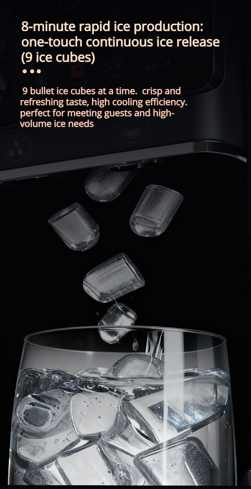 Tabletop 4-stage RO water purifier dispenser with 6 temperatures ice maker MTWP-T079