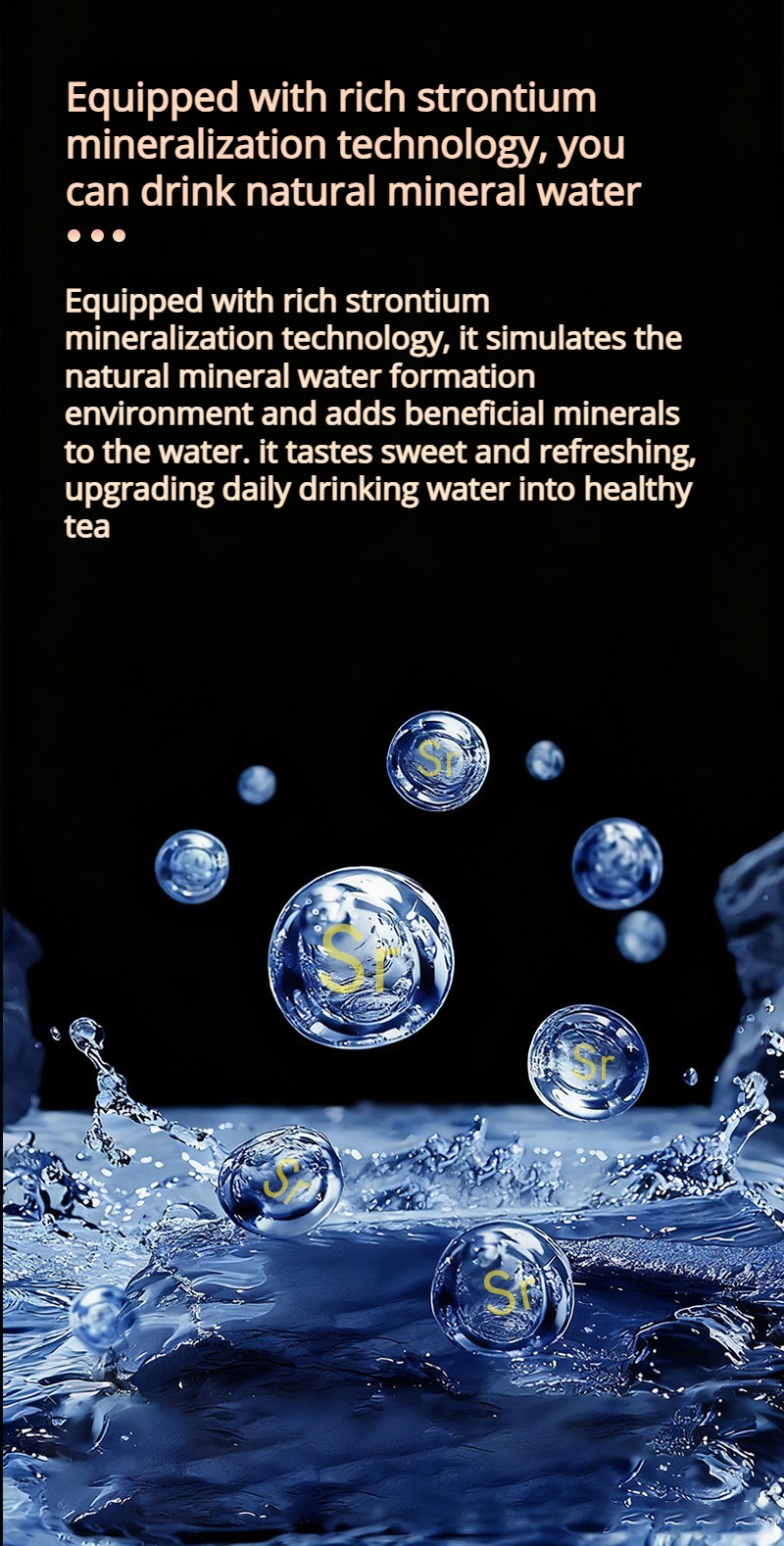 Tabletop 4-stage RO water purifier dispenser with 6 temperatures ice maker MTWP-T079