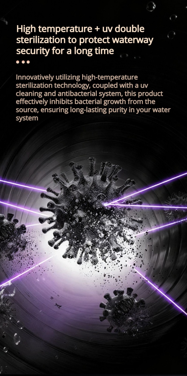 Tabletop 4-stage RO water purifier dispenser with 6 temperatures ice maker MTWP-T079