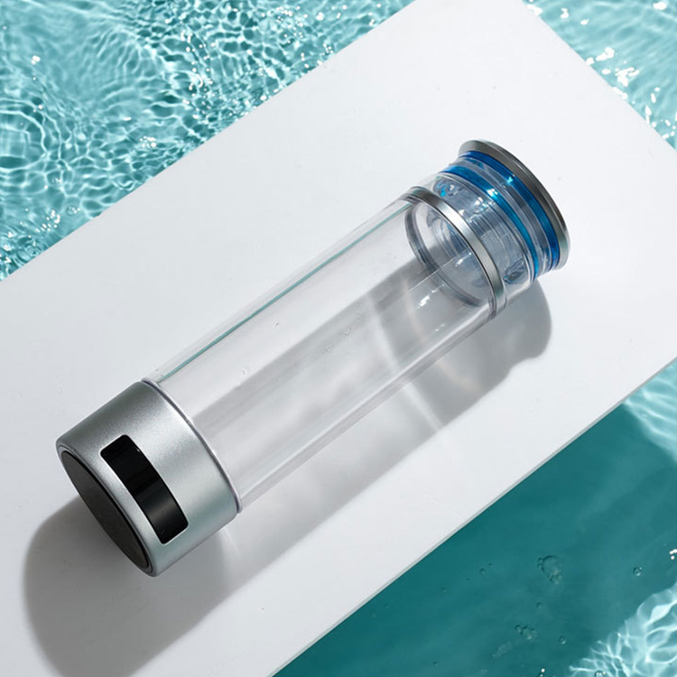 MT-H2000 hydrogen water generator cold/ hot water tritan bottle navy cap shape