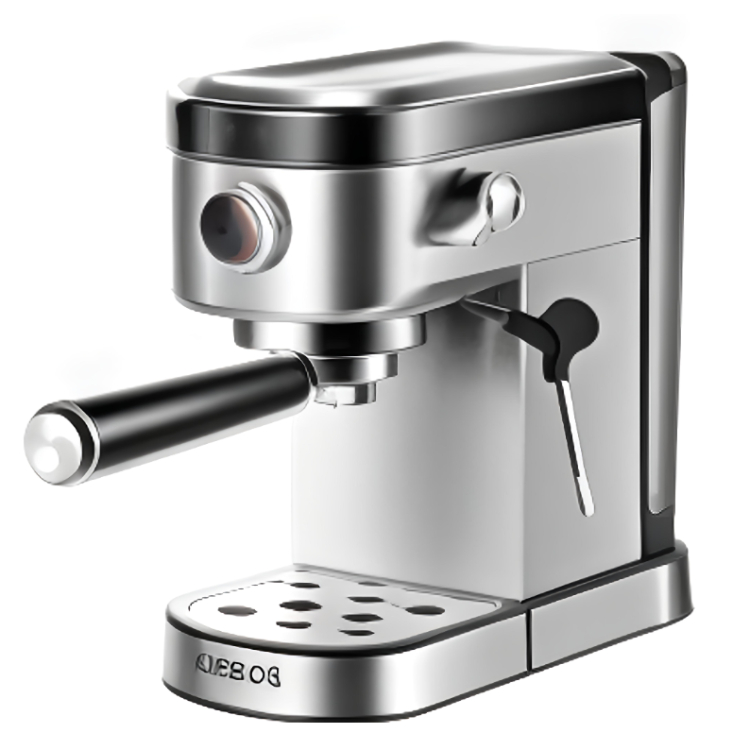 Italian coffee maker MT-CM09 Stainless steel color, with milk frother
