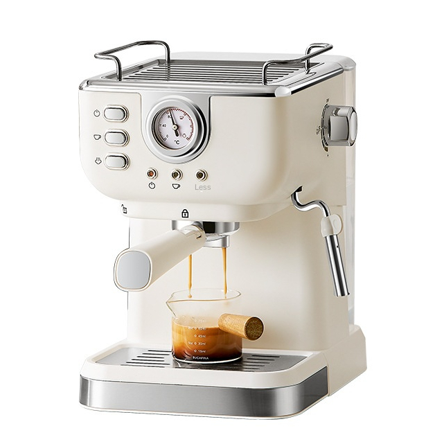 Italian coffee maker MT-CM10 white, with milk frother cup warmer