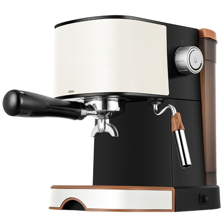 Italian coffee maker MT-CM12 black & white color, with milk frother cup warmer