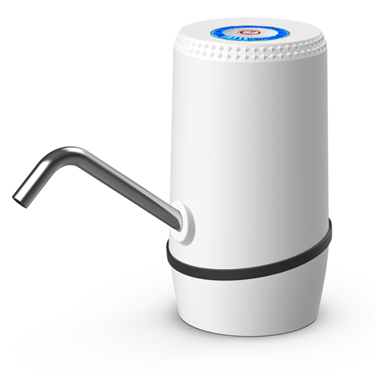 White bottled water pump dispenser  MTWD-01 (white/black base)
