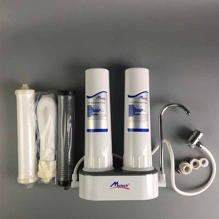 Twin Star 2-Stage table top faucet mounted water filter MTWP-CT002